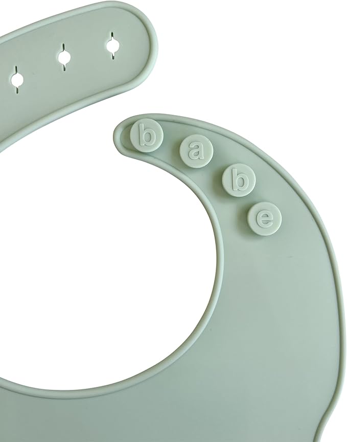 Denver James Silicone Feeding Bibs | Dishwasher Safe. Waterproof. Adjustable.