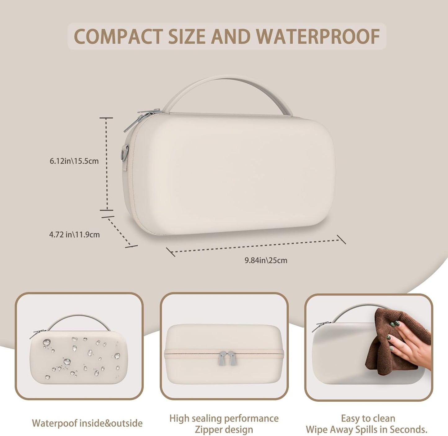 Wearable Breast Pumps Carrying Bag for Hands-Free Breast Pump, Hard Shell Case with Adjustable Crossbody Strap, On-The-Go Storage Pump Case for Momcozy/Willow/eufy/Nuliie/Paruu/Lansinoh