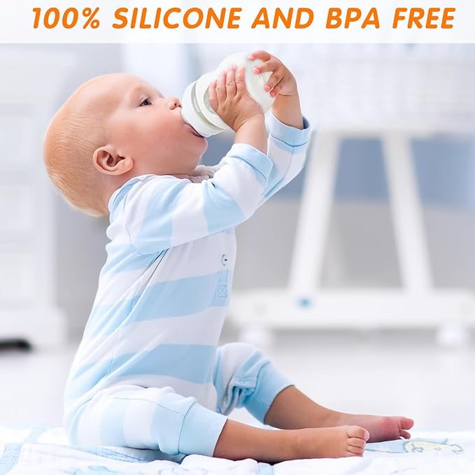 Silicone Sleeves for Avent Glass Natural Baby Bottle,4 Pack Bottles Shatter Proof Bottle Covers,Anti Flow Holder Compatible Baby Bottle 4 oz & 8 oz,BPA Free(Grey+White+Blue+Green)