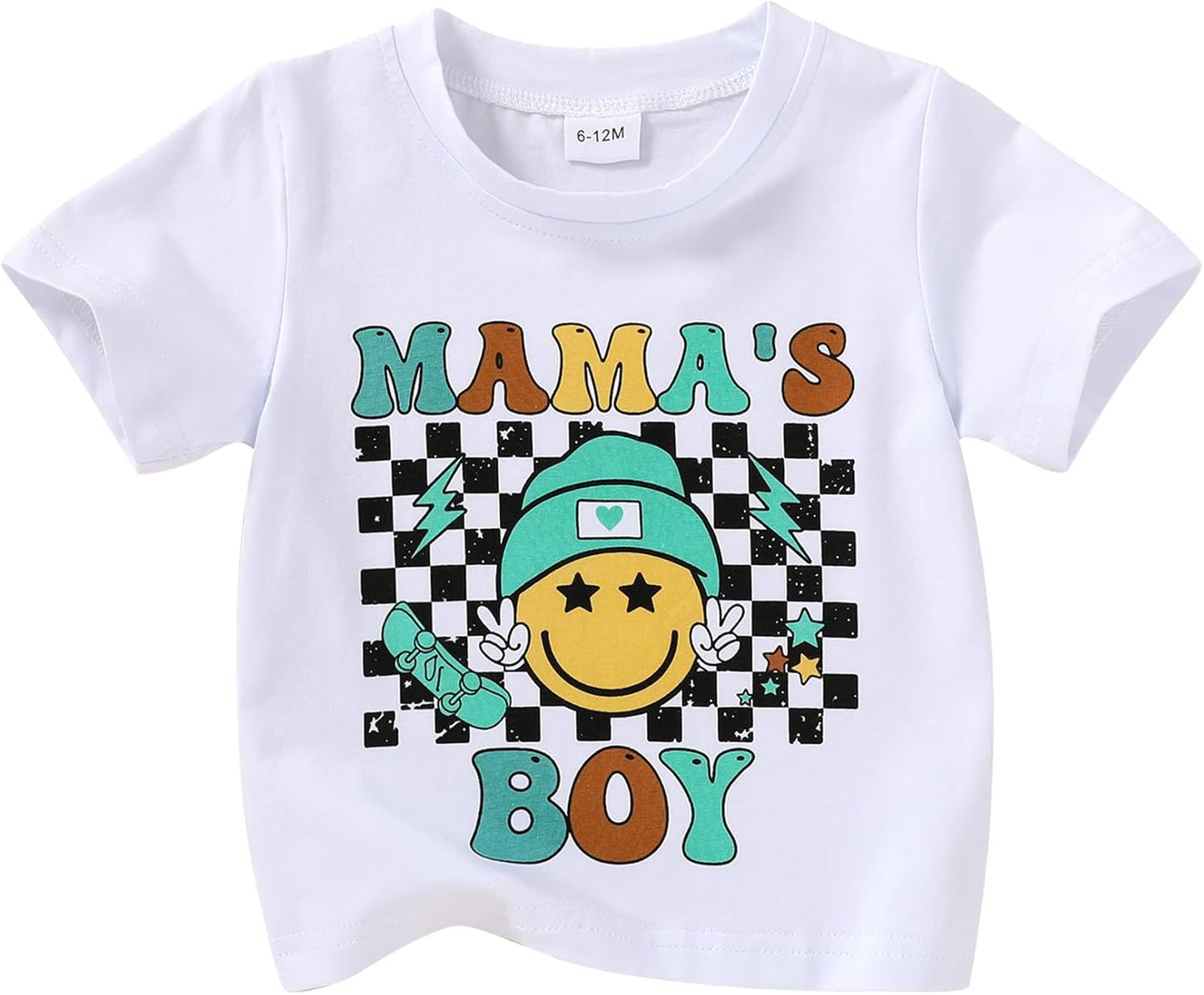 Happy Town Toddler Clothes Baby Boy Girl Smiley Face Shirt Short Sleeve T-Shirt Tee Summer Tops Outfits