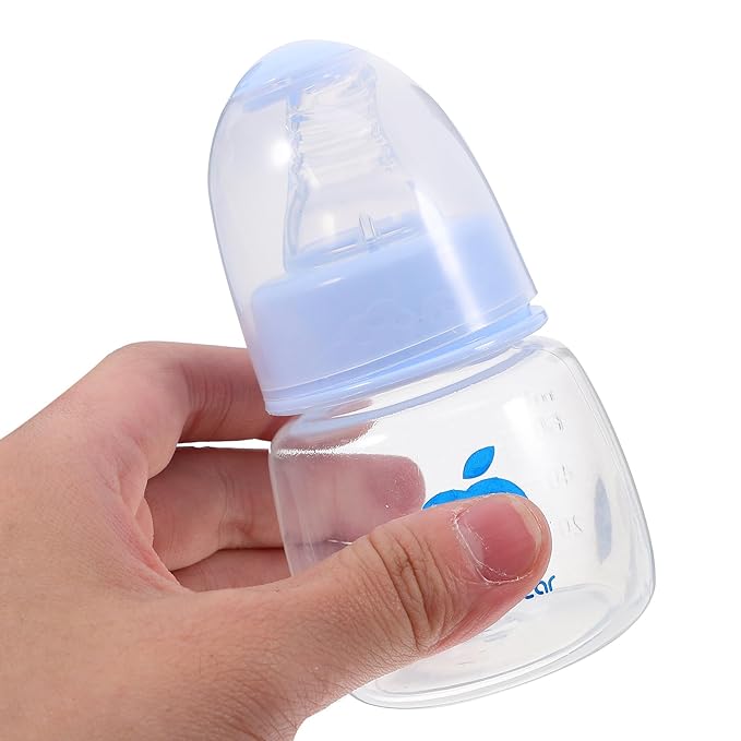 Kisangel 9pcs Mini Baby Bottles Plastic Feeder Bottles Infant Cereal Bottle for Baby Milk Feeding Juice Hardness