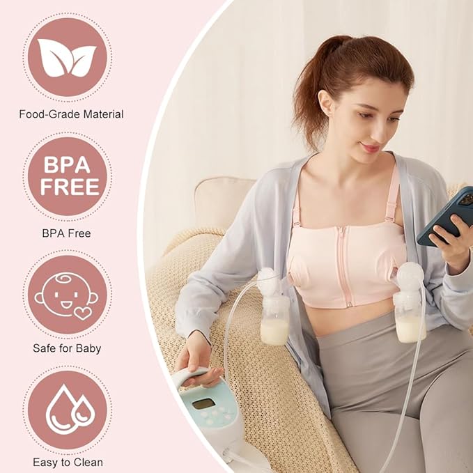 2pcs 17mm Flanges Compatible with Spectra S2 S1 9 Plus Ameda MYA Motif Luna Cimilre Breastpumps, Replacement to Spectra Pump Parts Spectra Flange, for Spectra Pump Parts and Spectra Shield