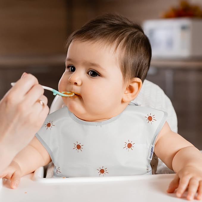 Soarwg Kids Baby Bibs, 5 Pack Waterproof Bibs for Unisex Boys Girls, Essential Must Have for Babies Eating, Feeding