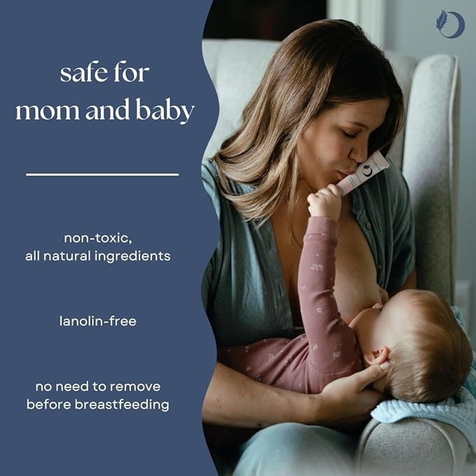 Nip Gloss, Lanolin Free Nipple Cream Safe for Breastfeeding, All Natural Ingredients, 2 in 1 Nipple Cream Lip Balm, Pediatrician Approved, Mess-Free and Travel-Friendly .67 oz (20 ml)