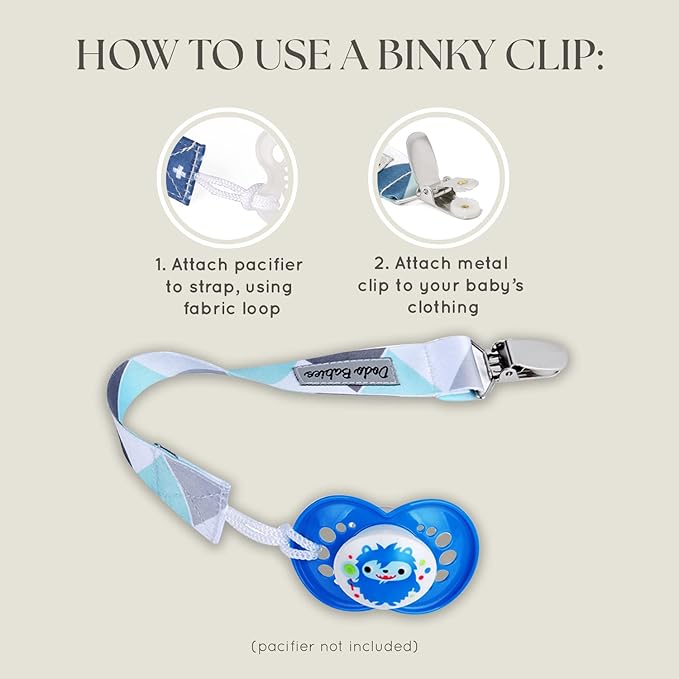 Dodo Babies 5-Pack Baby Burp Cloths - Soft Absorbent Cotton Newborn Essentials Must Haves - Spit-Up Rag & Pacifier Case with Clips - Contoured Fit Boy Burp Cloth Set - 2 Clips & Case Blue/White/Teal