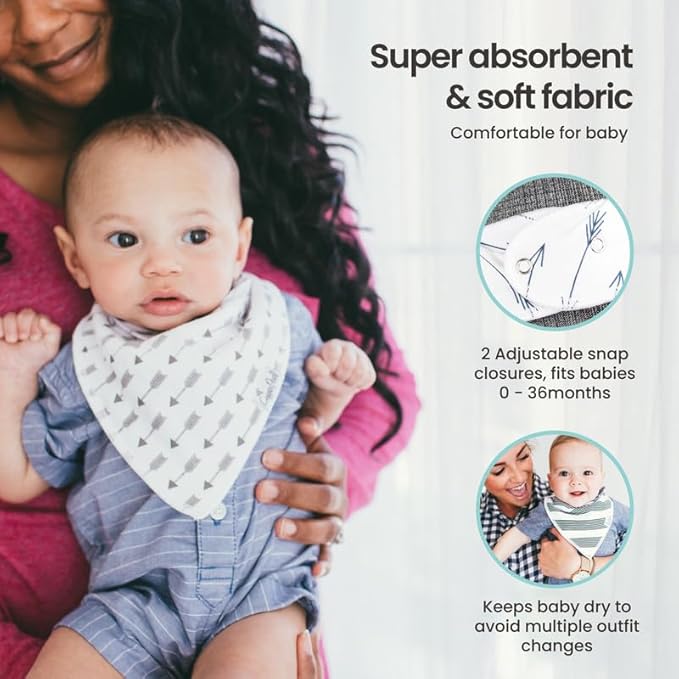 Copper Pearl Baby Bandana Drool Bibs for Drooling and Teething 4 Pack Gift Set “Scout Set