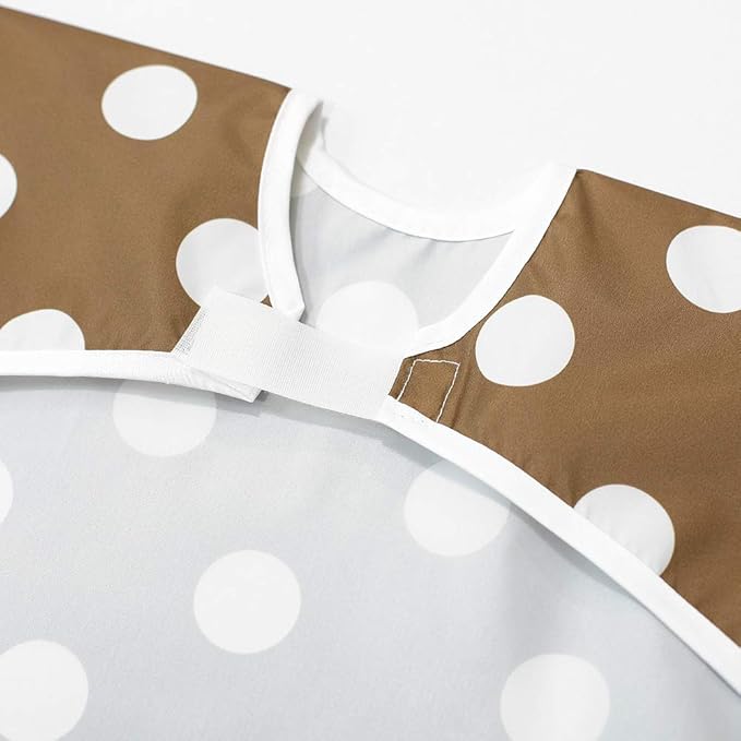 Short Sleeve Waterproof Bib for Toddlers – Feeding Apron for Mealtime, Daycare, Self-Feeding & Messy Play, Baby Bib