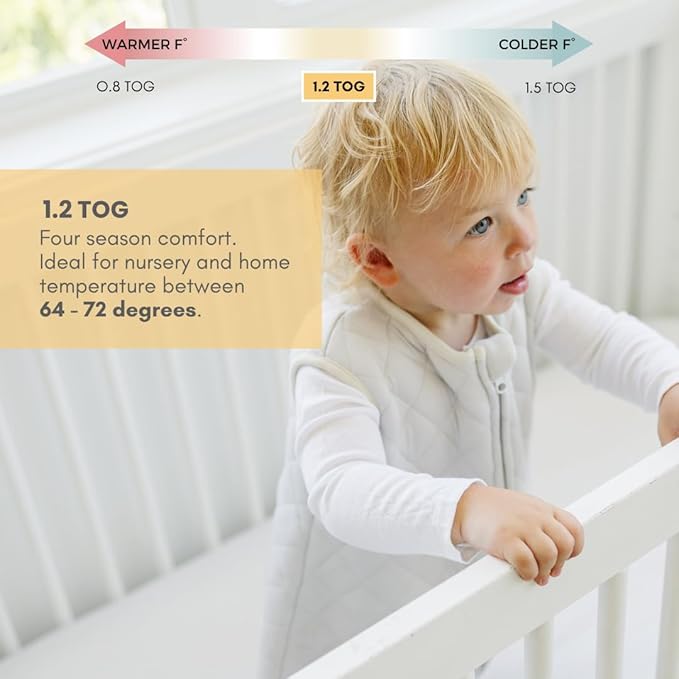 Tealbee Dreamsuit Toddler Sleep Sack with Feet – Walker Sleep Bag with Legs, Rayon made from Bamboo, All Season 1.2 TOG, 2-Way Zipper, 3T-4T - Sunshine