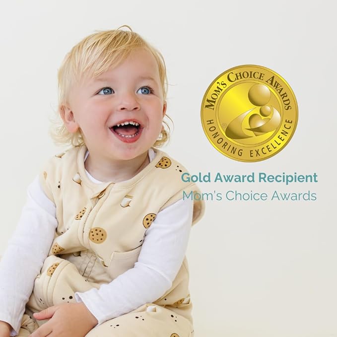 Tealbee Dreamsuit Toddler Sleep Sack with Feet – Walker Sleep Bag with Legs, Rayon made from Bamboo, Winter 1.5 TOG, 2-Way Zipper, 12m-2T - Cookies