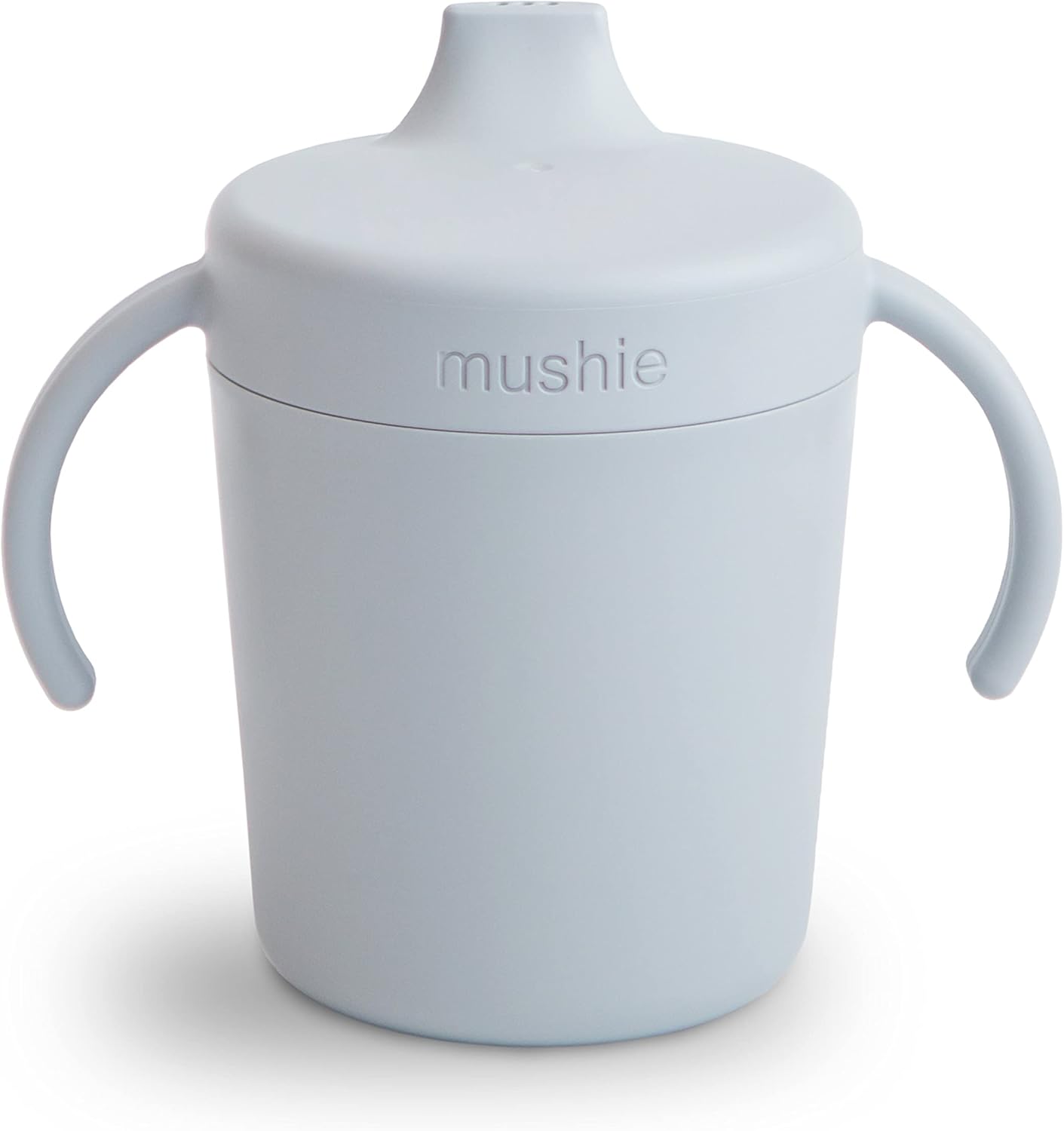 mushie Trainer Sippy Cup | Made in Denmark | Leak Resistant Twist-Off Lid & Handles | 6 Months + (Cloud)