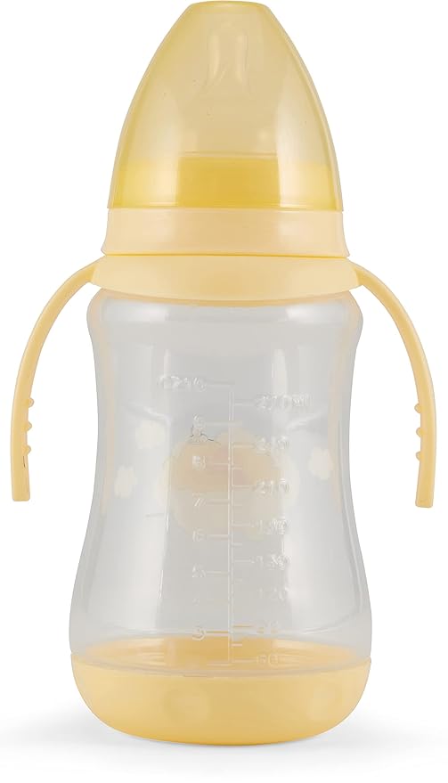 Disney 2 Pack 10 Ounce Baby Bottles with Character Prints and Colored Covers with Double Handle - BPA Free and Easy to Clean