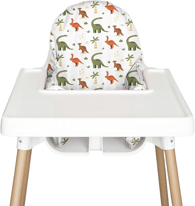 Nibble and Rest Highchair Insert Cover, Compatible for IKEA Antilop Highchair, High Chair Accessories Stain-Proof and Wipeable Insert Cover (Cushion NOT Included)(Dinosurdays)