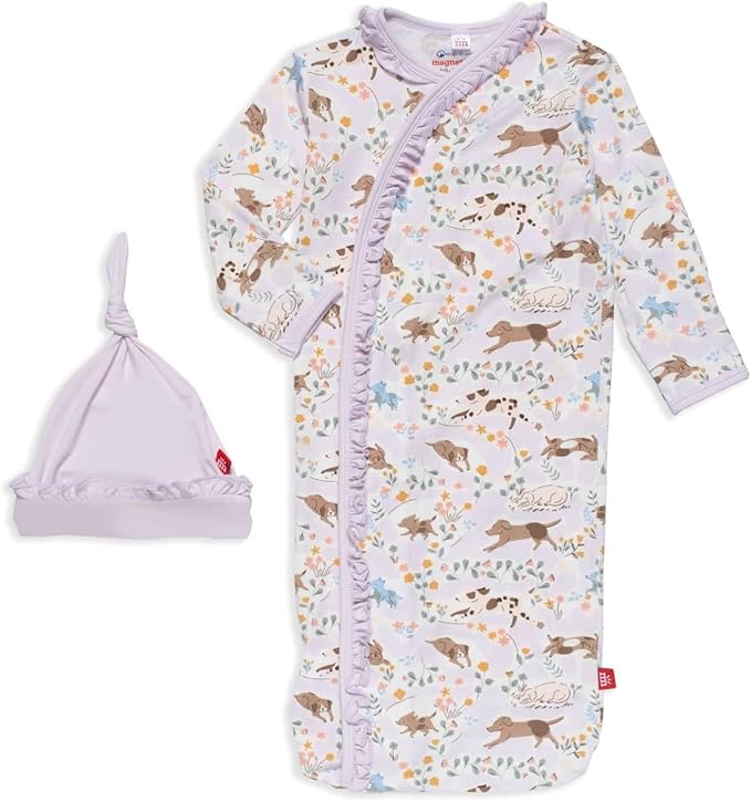 Magnetic Me Modal Newborn Sleeper Gown & Hat Set | Silky Soft Modal Fabric Sleep Sack