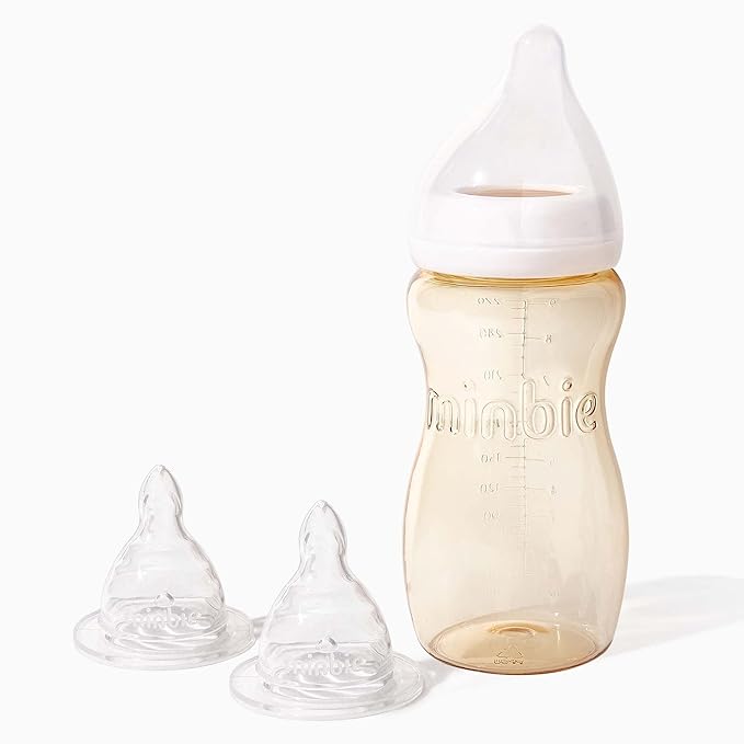 Minbie 6 Months + Breastfeeding Baby Bottle - Anti Colic & Reflux, BPA Free PPSU
