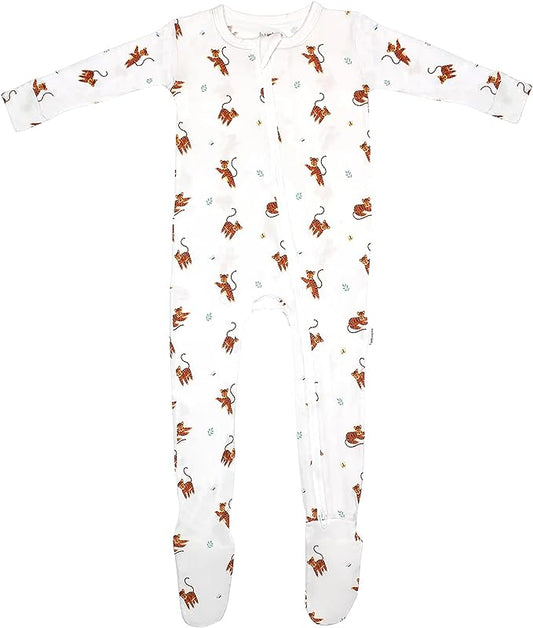 Bamboo Little Soft Baby Footie Pajamas, Baby Clothes, Newborn Sleepers, 95% Viscose and 5% Spandex, 0-24 Months