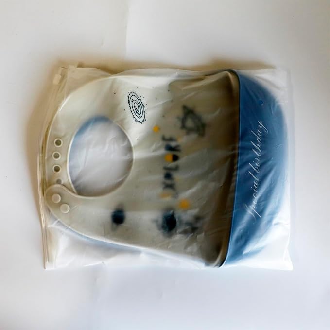 Baby Silicone Feeding Bibs, 3pcs Adjustable Waterproof Bibs for Feeding