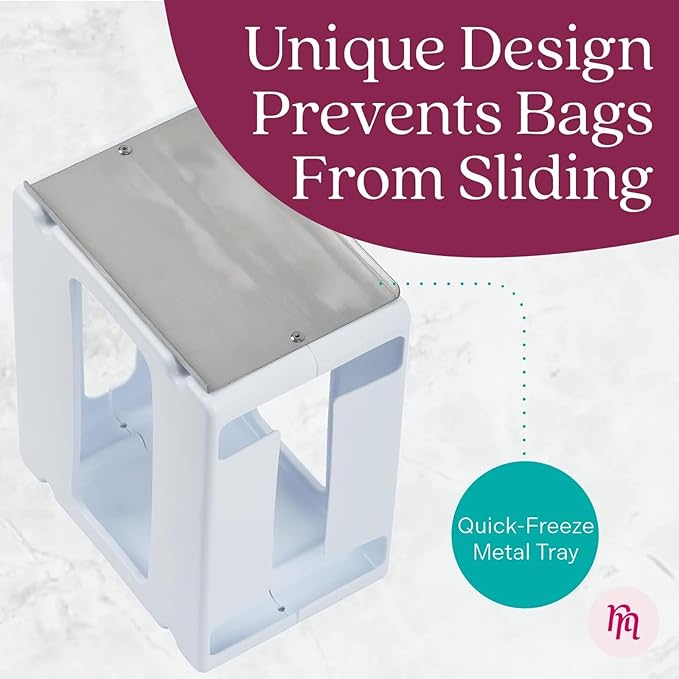 Nurse & Nourish 2 Pack Breast Milk Storage Tower - Convenient Storage for Milk Freezer Bags - Efficiently Store in Freezer Organizer Tower Breast Storing Containers for Up to 120oz