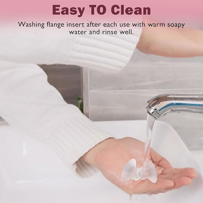 8PC Flange Insert 15/17/19/21mm Compatible with Momcozy M5/M6//M9 Wearable Breast Pump Replacement, BPA Free Silicone M5/M6/M9 Flange Inserts Same Suction as OEM(8PC-4Size)