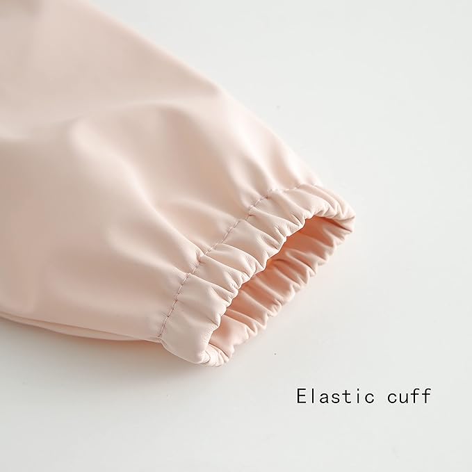 GZMM Waterproof Baby Bibs,Infant Toddler Long Sleeve Feeding Bib With Food Catcher,Wipe Clean & Washable