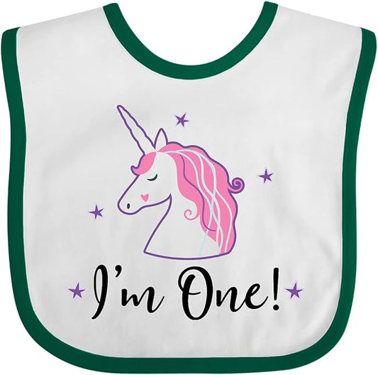 inktastic 1st Birthday Unicorn Baby Bib