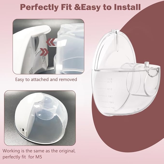 One Milk Collector Cup Only Compatible with Momcozy M5 Wearable Breast Pump Replacement Accessories, Not for Others