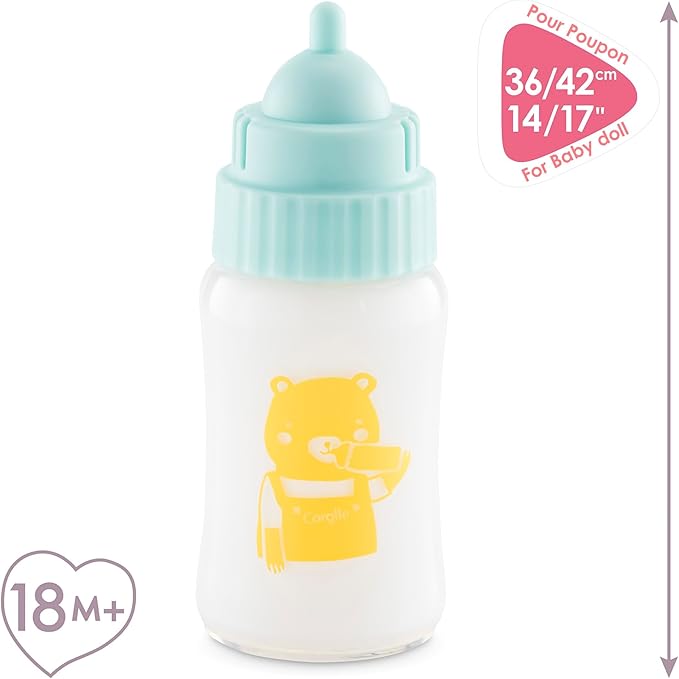 Corolle Magic Milk Baby Doll Bottle for 14-17", Interactive Baby Doll Accessories with 3 Realistic Sounds (Crying, Laughing, Sucking), Feeding Sounds, Batteries Included