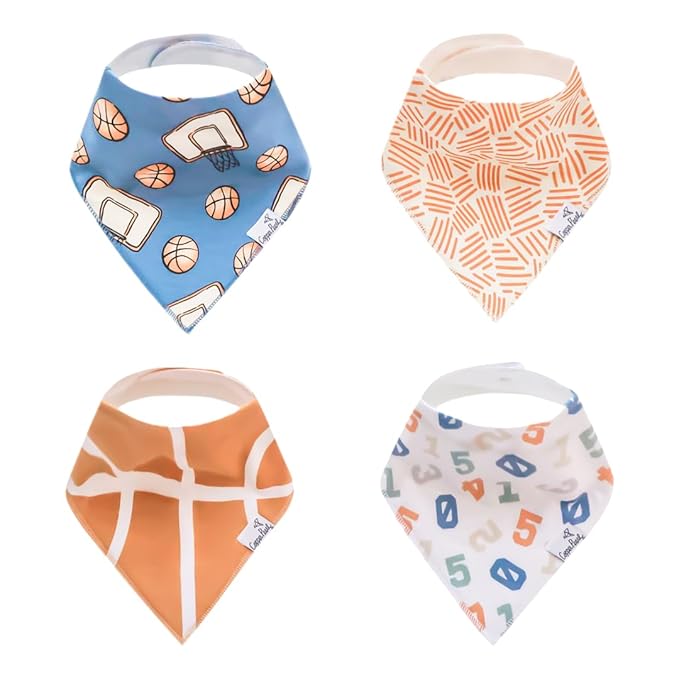 Copper Pearl Baby Bandana Drool Bibs for Drooling and Teething 4 Pack Gift Set Dunk