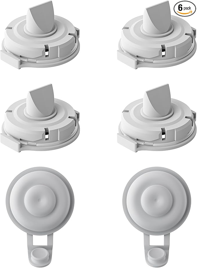 4 PC Duckbill Valves and 2 PC Silicone Diaphragms Compatible with Momcozy M9 Replacements Parts, Replace Mom Cozy M9 Pump Parts, Momcozy Mobile Flow Breastfeeding Accessories
