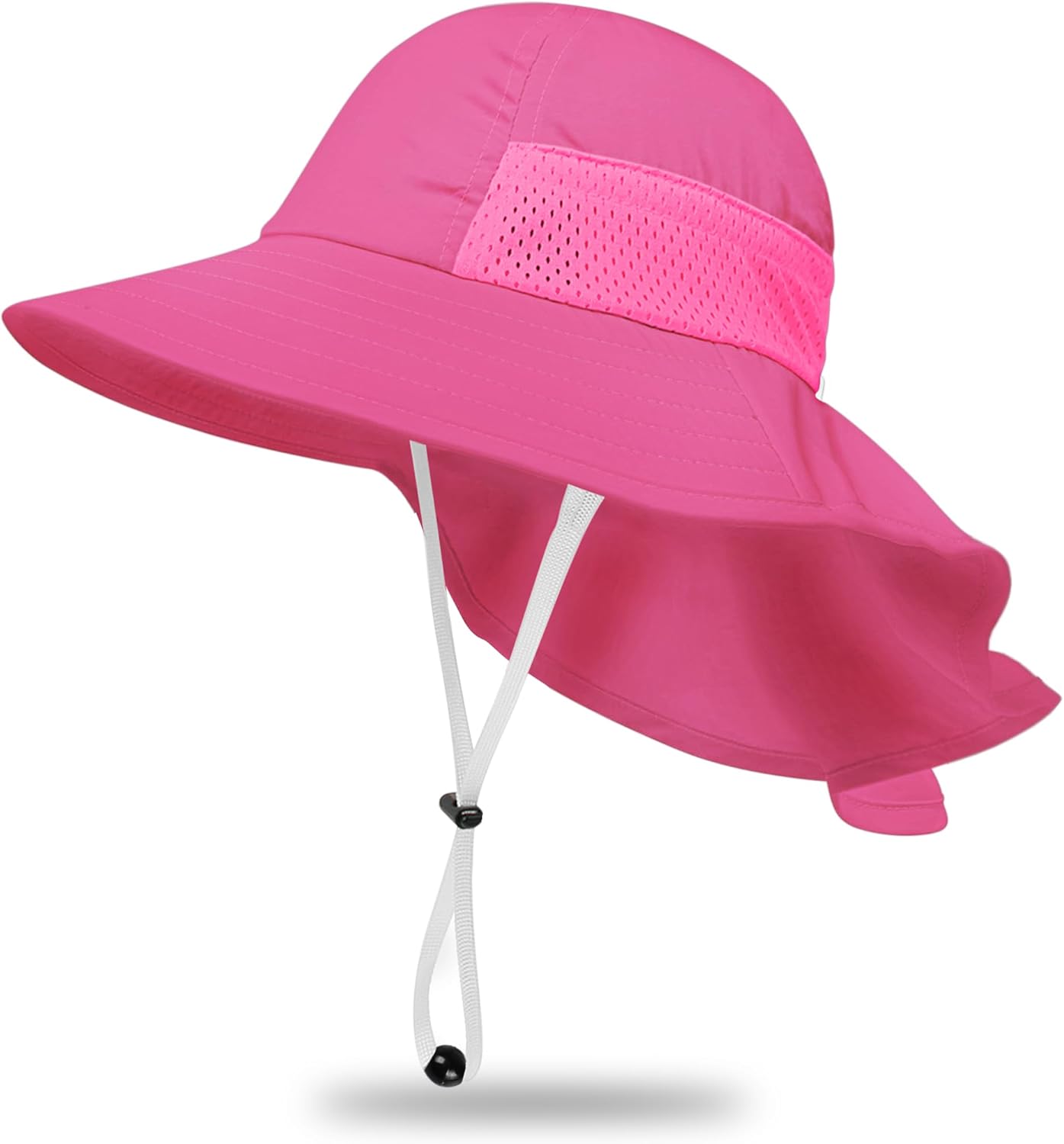 Toddler Baby Sun Hat Kids Summer UPF 50+ for Boys Girls Adjustable Beach Hats with Bucket Wide Brim Age 1-7 Years