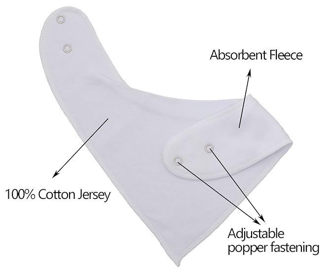 Maiwa Black White Cotton Bandana Snap Drool Bibs for Baby Girls Boys for Drooling eating Teething for 12 Pack