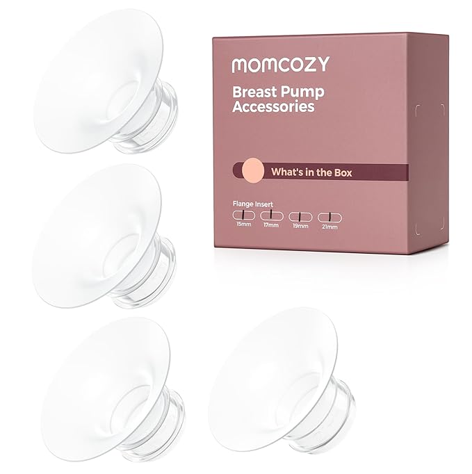 Momcozy Original Replacement Accessories for M5| M6| M9, Food-Grade Silicone & BPA Free, Original Breastfeeding Parts, Inserts 15/17/19/21mm