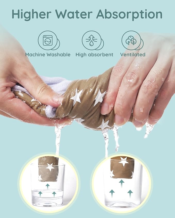 Lilian&Gema Baby Bibs 8 Pack Baby Drool Bibs for Unisex Boys Girls,Soft Cotton Bibs for Teething and Drooling Newborn