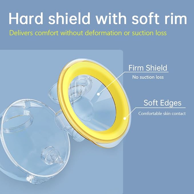 Hands-Free Collection Cups Compatible with Spectra S1 S2 S9, Replace Breast Pump Kits Compatible with Spectra Breast Pumps, 27mm Flange + 17/19/21/24mm Inserts