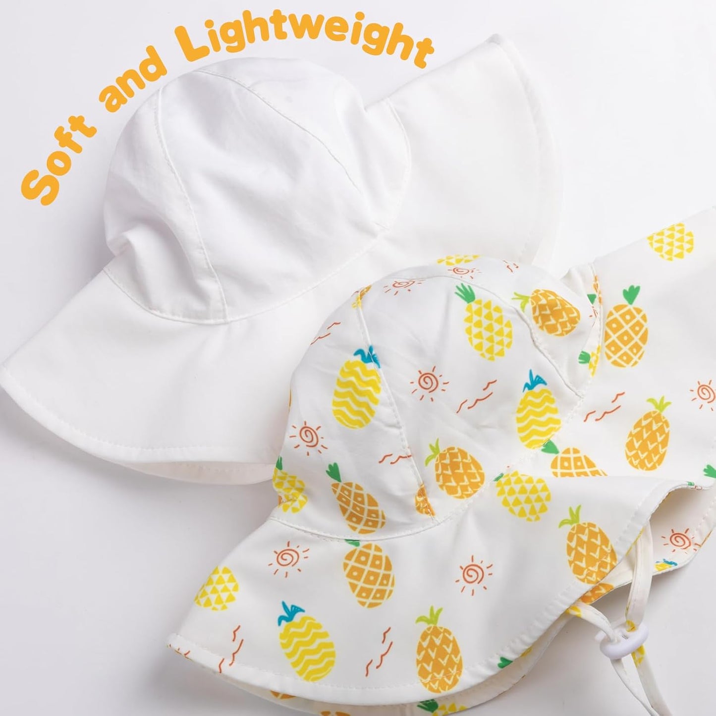 Baby Sun Hat Toddler Girl Beach Hat Adjustable Outdoor Summer Hat UPF 50+ Sun Protection Wide Brim Infant Kids