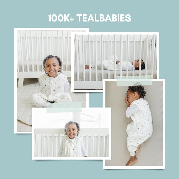 Tealbee Dreamsuit Toddler Sleep Sack with Feet – Walker Sleep Bag with Legs, Rayon made from Bamboo, Summer 0.8 TOG, 2-Way Zipper, 2T-3T - Cactus
