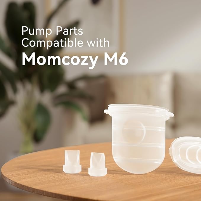 Diaphragm & Duckbill Valve Set Compatible with Momcozy M6 Breast Pump, Includes 6 Duckbill Valves and 4 Diaphragms, Pump Parts Works with Mobile Style M6