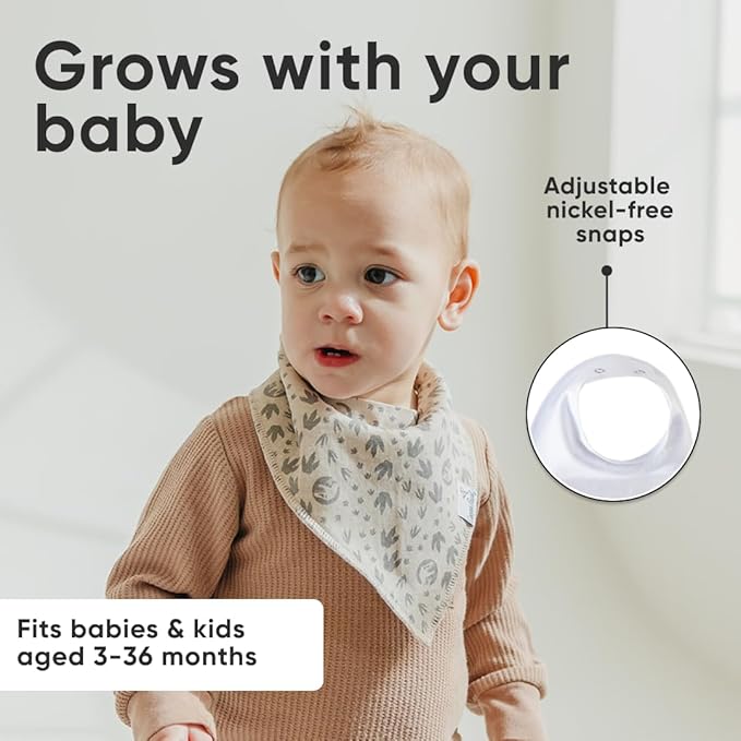 Copper Pearl Baby Bandana Bibs - 4 Pack Soft Cotton Bibs for Drooling & Teething, Absorbent, Adjustable Fit, Many Styles