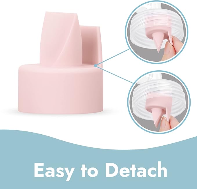[8-Count] Papablic Duckbill Valves and Silicone Membrane Compatible with Spectra S1, S2 and 9 Plus Breastpumps, Not Original Spectra Pump Parts, BPA/DEHP Free, Pink