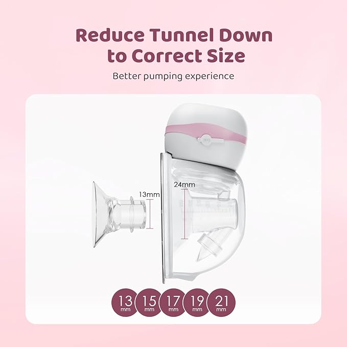 Flange Inserts 8PCS 19mm for 24mm Flange/Shield, Flange Sizing Kit Silicone Flange Insert, Breastfeeding Essentials Kit for New Moms