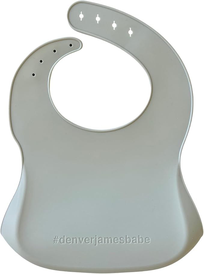 Denver James Silicone Feeding Bibs | Dishwasher Safe. Waterproof. Adjustable.