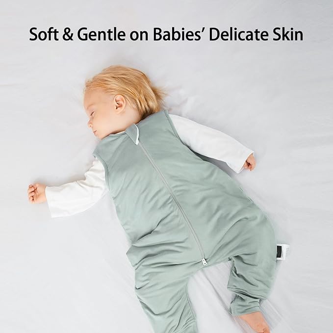 BubblePanda Rayon Made from Bamboo Toddler Sleep Sack with Feet 12-24 Months 0.5 Tog Ultra Soft Toddler Sleeping Sack 1t-2t Baby Sleep Bag Walker Wearable Blanket with Legs 2-Way Zipper Lightweight