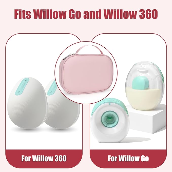 Breast Pumps Carrying Bag Compatible with Most of Wearable Breast Pumps, Hard Shell Wearable Breast Pump Bag with Waterproof Removable Tray, Breast Pump Storage Bag