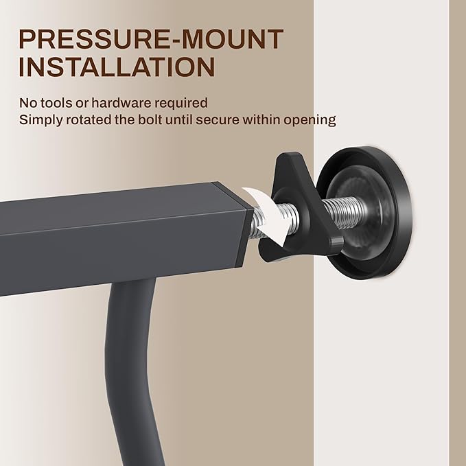 ELEVON Baby Gate for Stairs Doorways, Safety Pet Gate with Auto-Close/Hold-Open Features, Fits Openings 29.1” to 43.3”, 36” Tall, Easy Pressure Mounted Walk Through Baby Dog Gate, Graphite