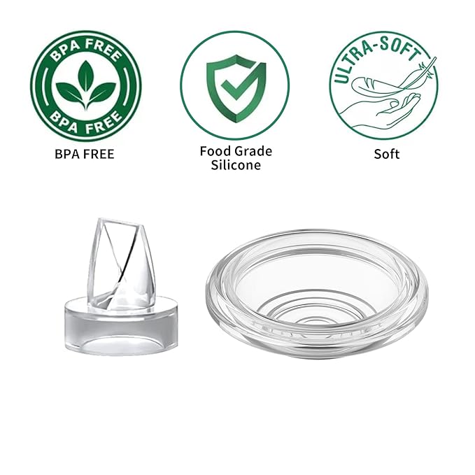 Duckbill Valves Silicone Diaphragm, Compatible with TOVVILD Breast Pump Milk Collection Cups, Also Compatible with BabyBuddha/Zomee Wearable Collection Cups (6 Piece Set)