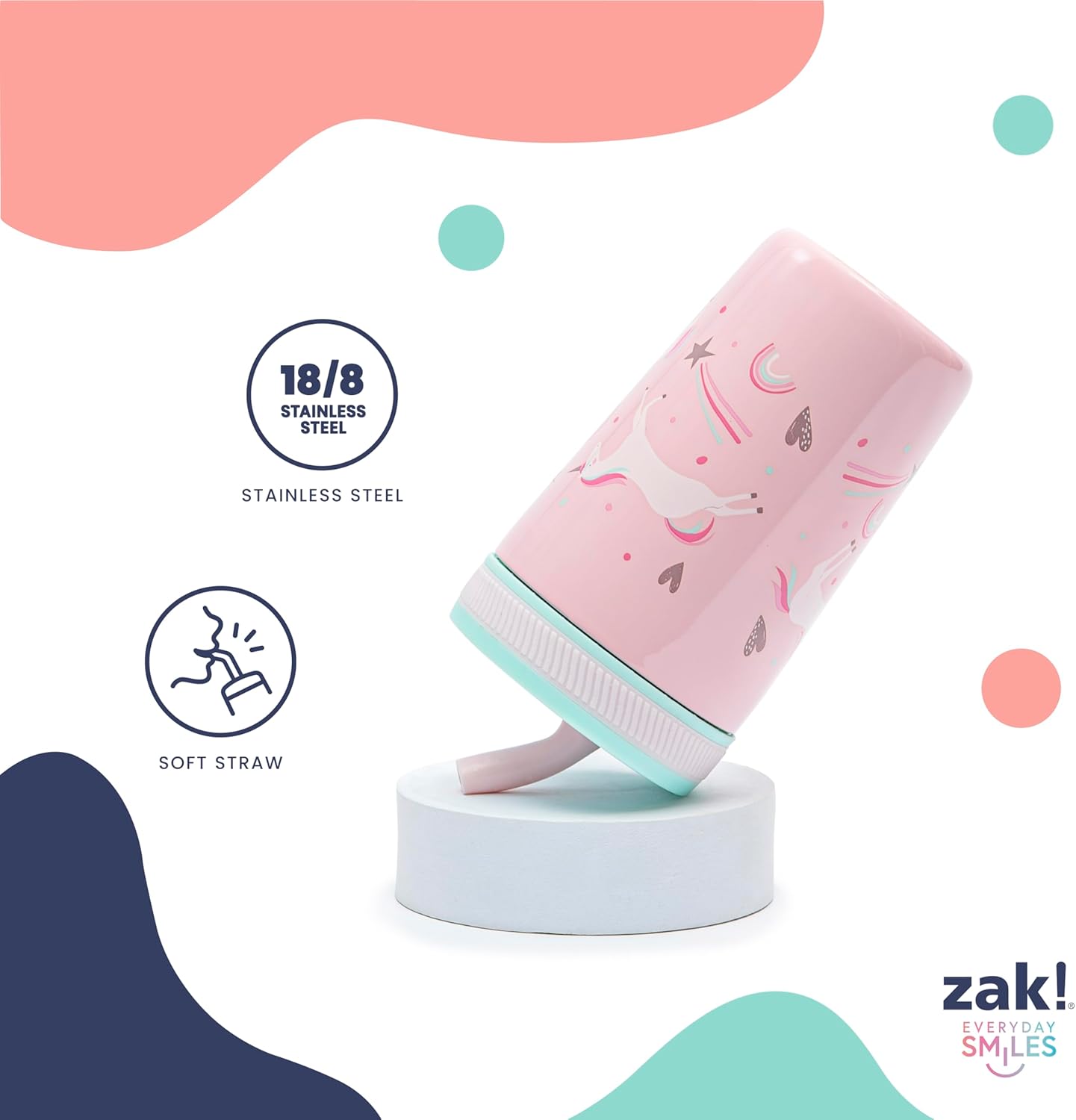 Zak Designs Baby Shark Kelso Tumbler Set, Leak-Proof Screw-On Lid with Straw, Bundle for Kids Includes Plastic and Stainless Steel Cups with Bonus Sipper (3pc Set, Non-BPA)15 fl oz.