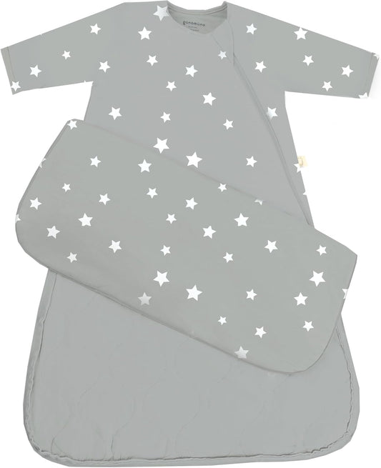 GUNAMUNA Unisex Long-Sleeve Sleep Sack, Wearable Sleep Bag for Babies and Toddlers, Soft Rayon, 1.0 TOG, 3 to 36 Months