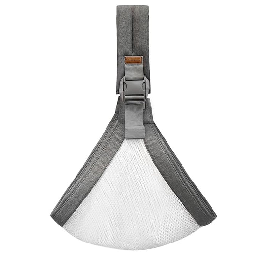 Baby Sling Carrier Newborn to Toddler Adjustable One-Shoulder Design with Hip Seat Support, Labor-Saving Baby Wraps Carrier 10-30 lbs(Mesh,Gray)