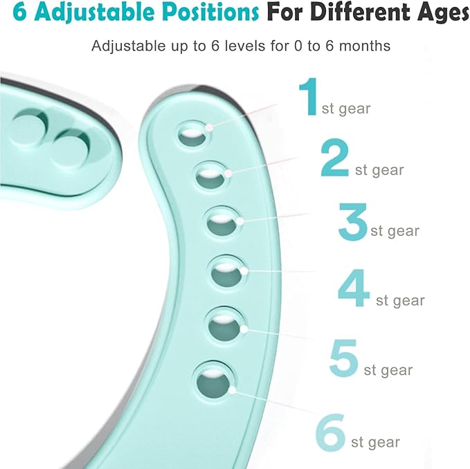 Silicone 8-Pack Bibs for Babies Toddlers Girls| Adjustable Waterproof BPA Free Soft Durable Bibs for eating with Large Pocket Food Catcher,Dishwasher Safe