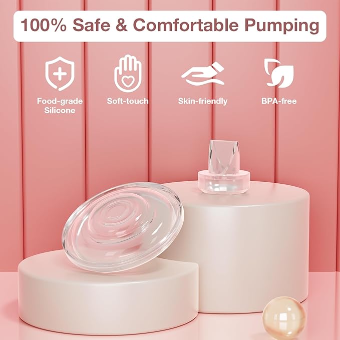 6 Pack Silicone Duckbill Valve & 4 Pack Silicone Diaphragm Compatible with Momcozy S12Pro/S9Pro/S12/S9 Wearable Breastpump, momcozy Breast Pump Replacement Parts Breastfeeding Essential Accessories