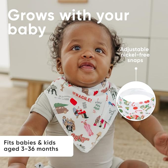 Copper Pearl Baby Bandana Bibs - 4 Pack Soft Cotton Bibs for Drooling & Teething, Absorbent, Adjustable Fit, Many Styles